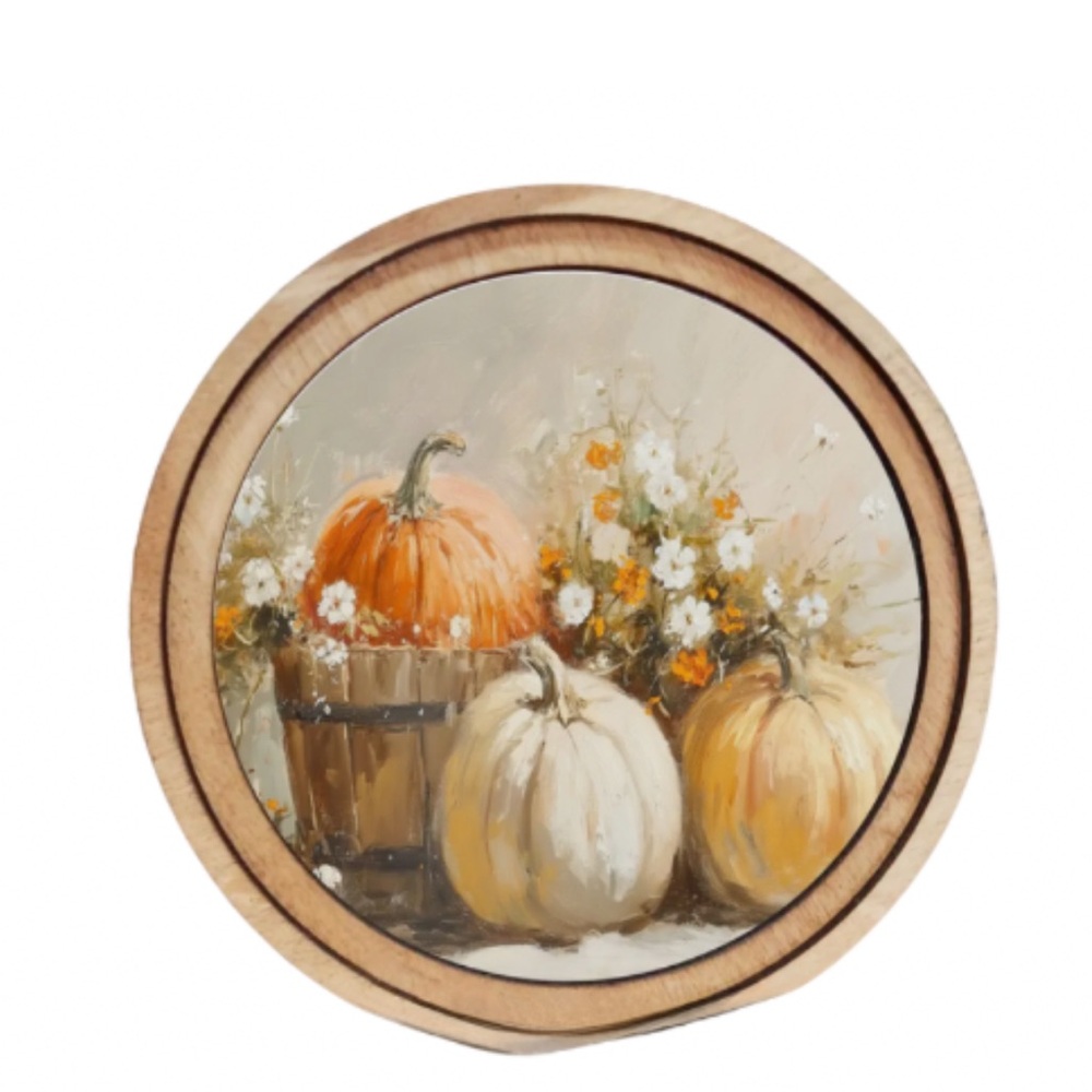 Fall Decor Rustic Wooden Pumpkin Table or Wall Art New Handmade